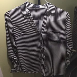 Striped button up blouse